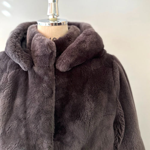 【リメイク事例】着脱式フード付きコート EX-014295