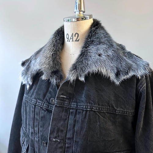 【ビフォーアフター】ミンク×デニムジャケット EX-014905